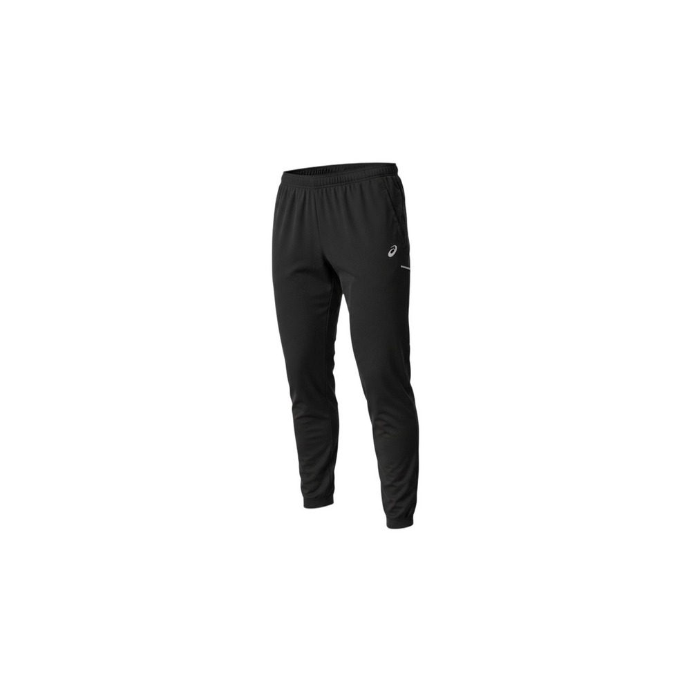 Asics Track Pants Mens Large Black Reflective Tapered Athletic Running Joggers